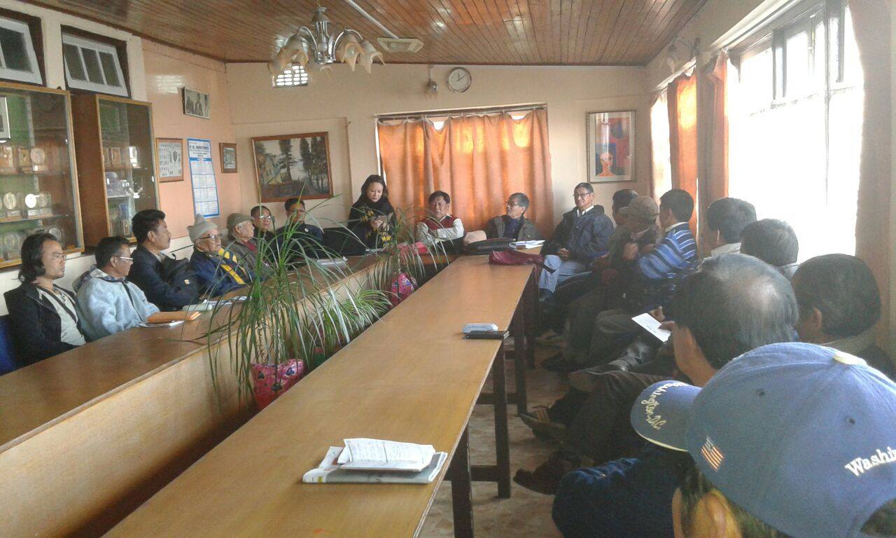 Members of WBKRDB and KKRSS during the joint meeting in Darjeeling on Tuesday.