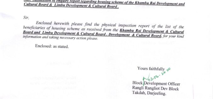 Khambu Rai Beneficiaries report from Rangli Rangliot Dev Block