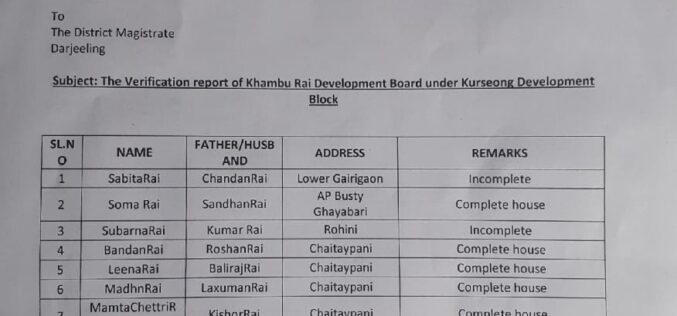 Khambu Rai beneficiaries report on Housing Scheme from Kurseong